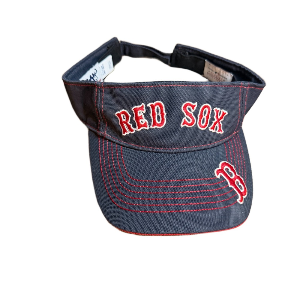 Boston Red Sox MLB Visor Hat Navy Blue Fan Favorite Adjustable One Size‎